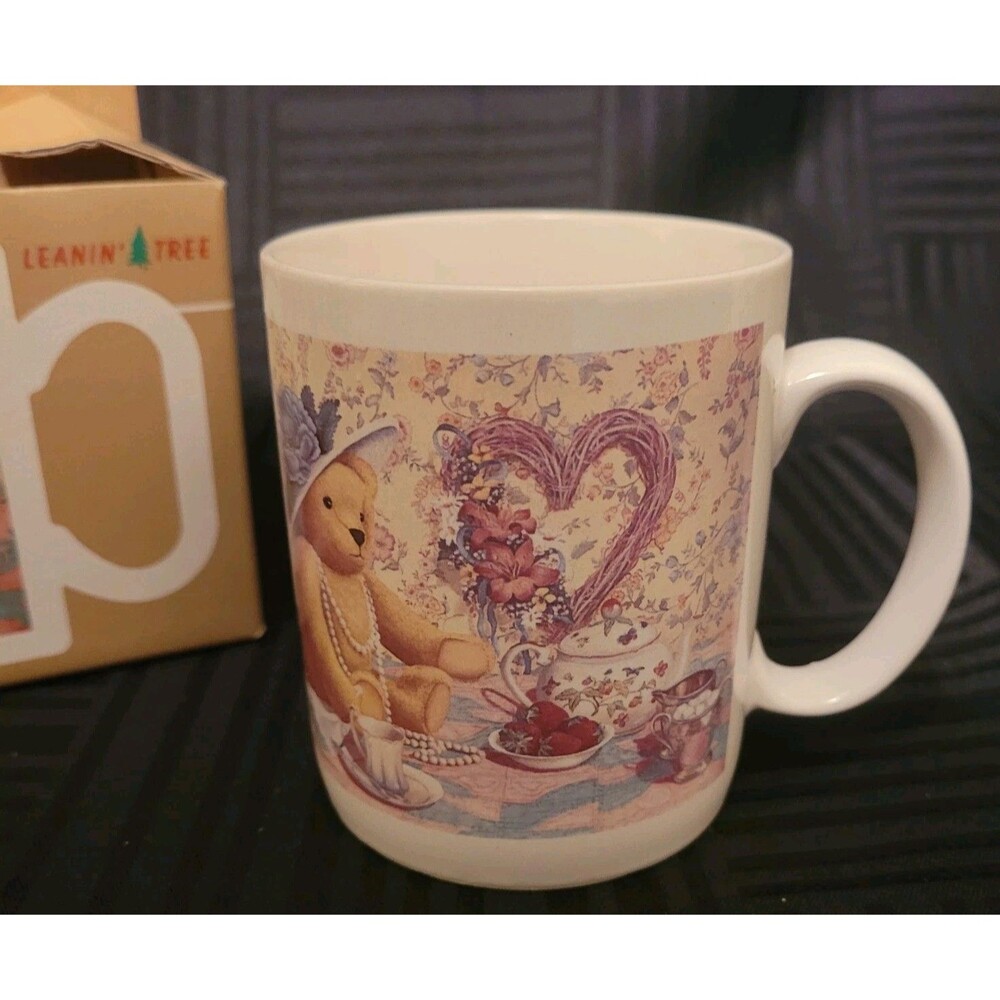 Leanin Tree Mug MGR92 Teddy Bear Tea Donna Richardson 1992 w/ Box